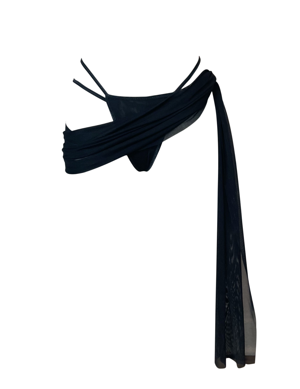 Madonna Wrap Thong in Sable